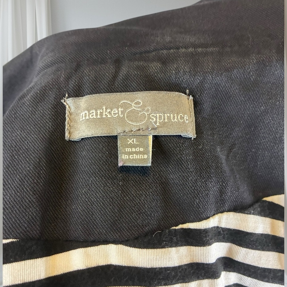 Market & Spruce Charcoal Utility Jacket with Striped Accents - Picture 7 of 7